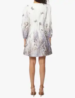 Zimmermann Luminous Butterfly Dress Ivory Lavender Tea Size 8 for rent on The Volte - image 2