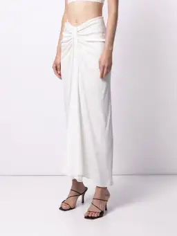 Christopher Esber Ruched Skirt White Size 6 for rent on The Volte - image 3