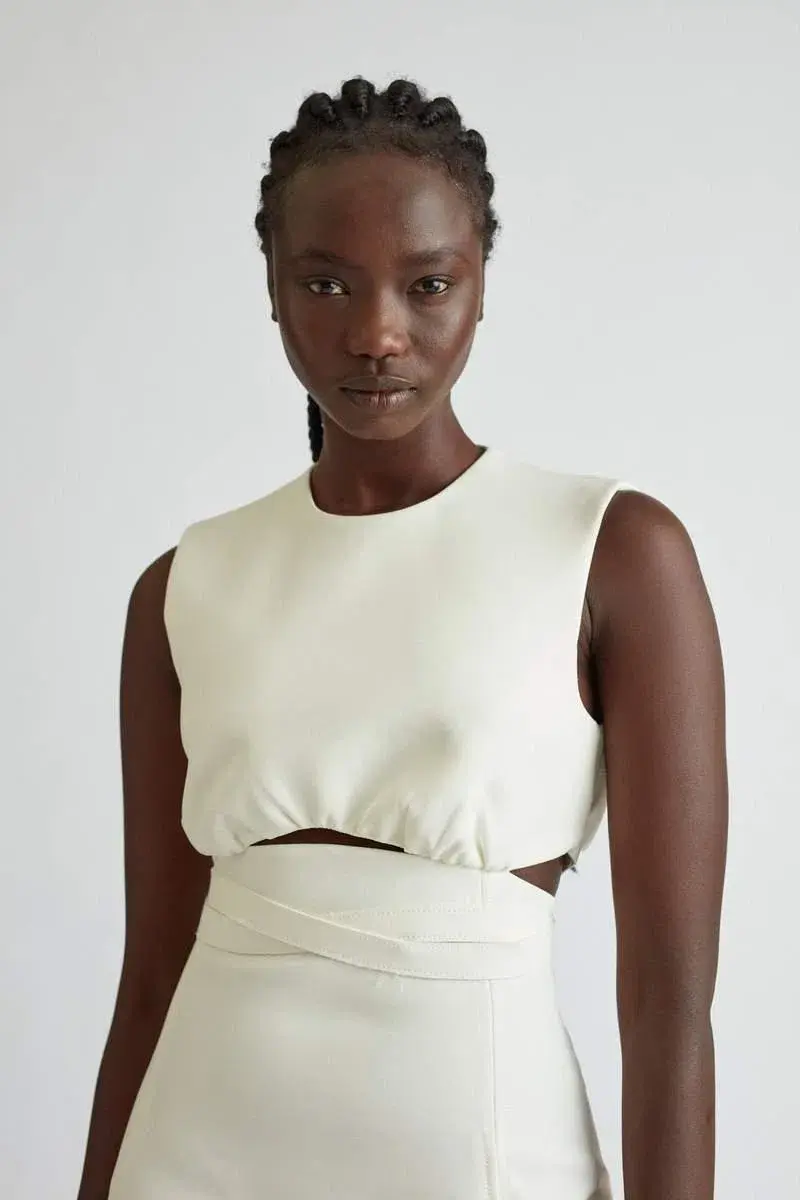 Camilla & Marc Morgan Cutout Dress White Size 6 for rent on The Volte - main image