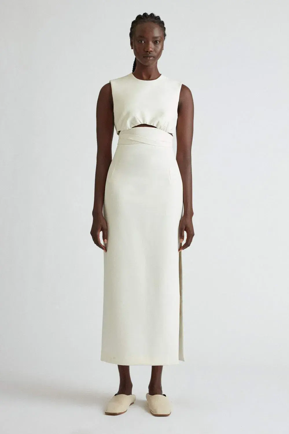 Camilla & Marc Morgan Cutout Dress White Size 6 for rent on The Volte - main image