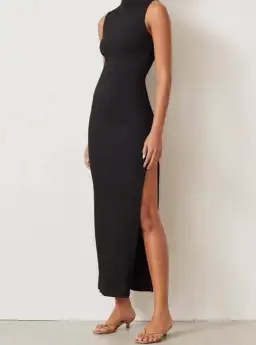 Bec & Bridge Noir Et Blanc Midi Dress Black Size 6 for rent on The Volte - image 2