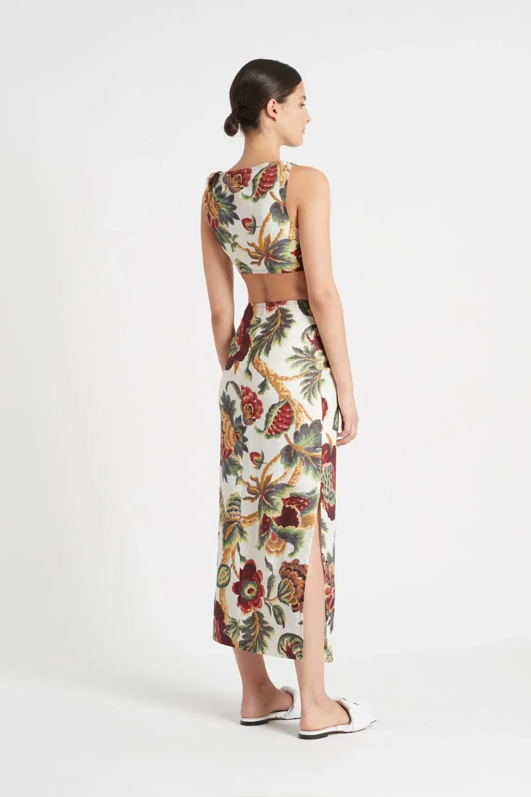 Sir the Label Ambroise Knot Dress Print Size 8 for rent on The Volte - main image