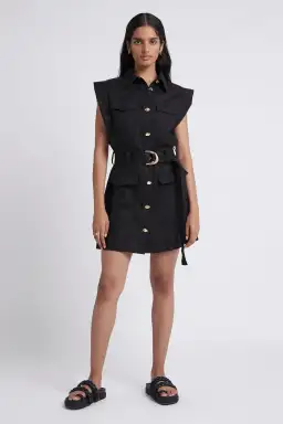 Aje Eloise Mini Dress Black Size 6