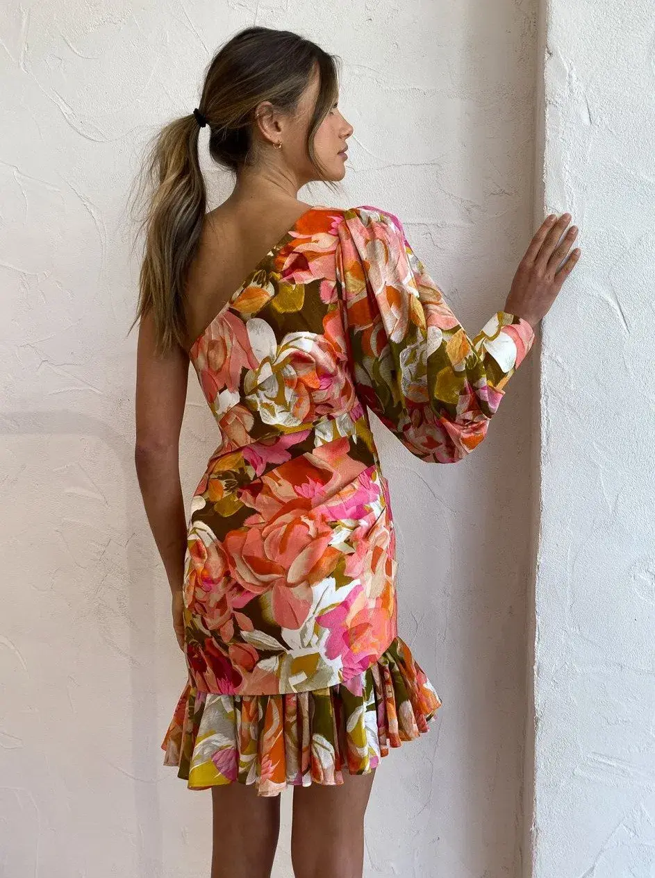 Acler Lawson Dress Pink Bouquet Size 6 - Image 4