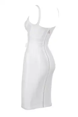 House of CB Belice Tie Waist Bandage Midi Dress White Size 6 for rent on The Volte - image 5