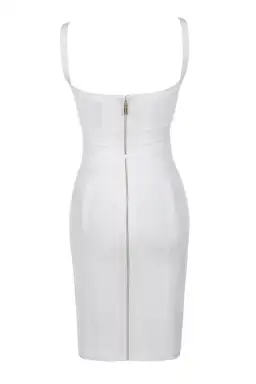 House of CB Belice Tie Waist Bandage Midi Dress White Size 6 for rent on The Volte - image 6