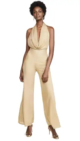 Misha Collection Olivia Jumpsuit Gold Size 8