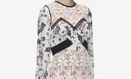 Self Portrait White Swallow Guipure Dress Size 12