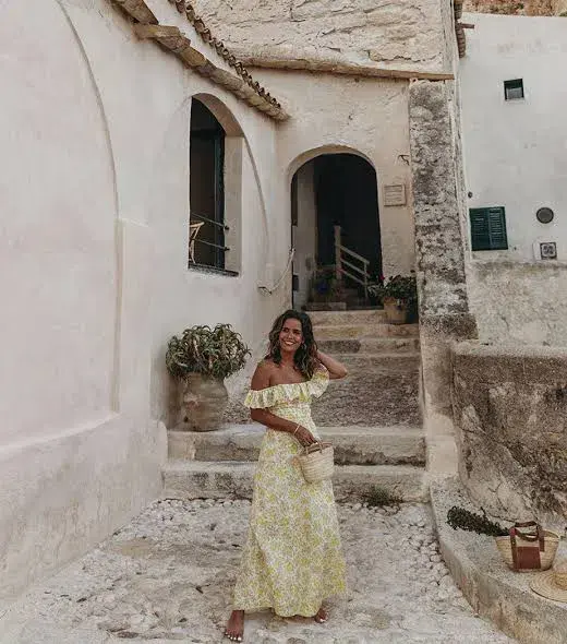 Zimmermann Goldie Ruffle Neck Dress Yellow Size 1 / Au 10 for rent on The Volte - main image