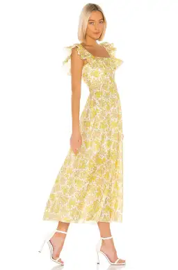 Zimmermann Goldie Ruffle Neck Dress Yellow Size 1 / Au 10 for rent on The Volte - image 2