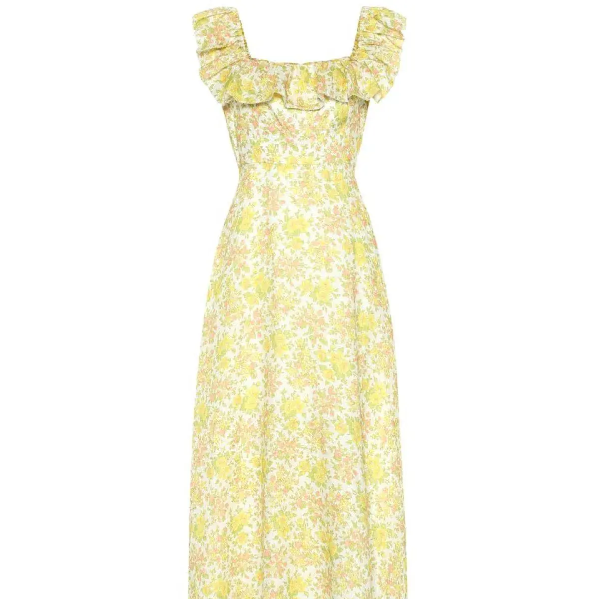 Zimmermann Goldie Ruffle Neck Dress Yellow Size 1 / Au 10 - Image 4