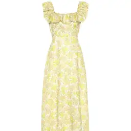 Zimmermann Goldie Ruffle Neck Dress Yellow Size 1 / Au 10 for rent on The Volte - image 4