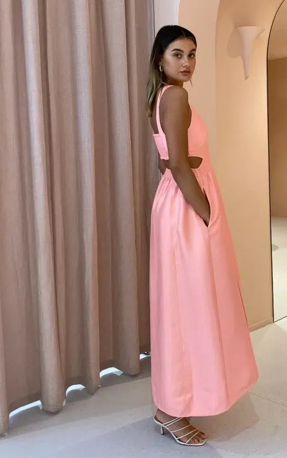 Camilla and Marc Claudia Sleeveless Dress Pink Size 6 for rent on The Volte - main image
