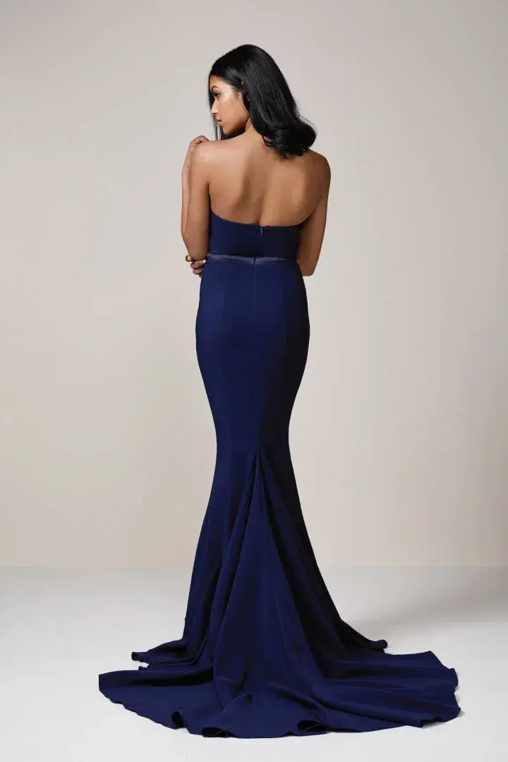Elle Zeitoune Arianna Dress Navy Size 8 for rent on The Volte - main image