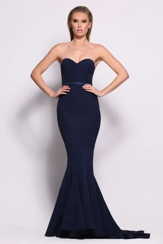Elle Zeitoune Arianna Dress Navy Size 8 for rent on The Volte - main image