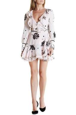 Aje Blush Poppy Print Dress