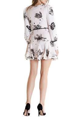 Aje Blush Poppy Print Dress