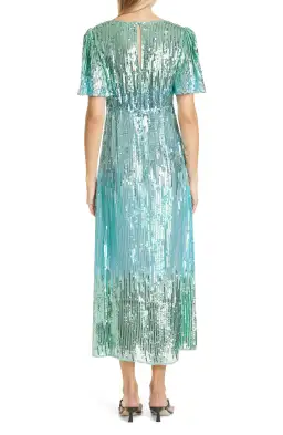 Rixo Ombré Sequin Dress Mint Green Size L for rent on The Volte - image 2