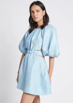 Aje Psychedelia Cut Out Mini Dress in Pale Blue Size 4 for rent on The Volte - image 5