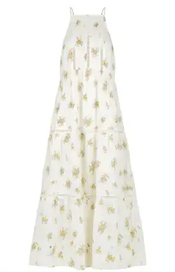 Shona Joy Lila Linen Pin Tuck Sleeveless Maxi Dress Floral Size 10 for rent on The Volte - image 6