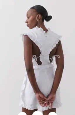 Joslin Kayla Linen Playsuit White for rent on The Volte - image 2