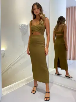 Shona Joy Simone Dress Green Size 10 for rent on The Volte - image 1