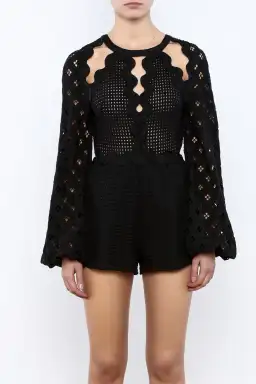 Alice McCall In the Night Playsuit Black Size 10