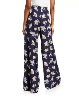 Zimmermann Sabotage Silk Wide Leg Pants Floral Size 1 / AU 10 for rent on The Volte - image 2