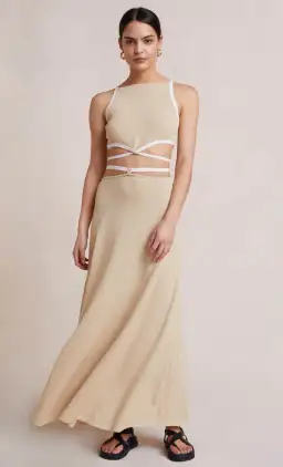 Bec & Bridge Lauryn Knit Top and Skirt Sets Cream/Sand Size 8 for rent on The Volte - image 4