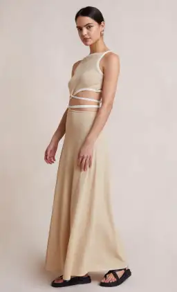 Bec & Bridge Lauryn Knit Top and Skirt Sets Cream/Sand Size 8 for rent on The Volte - image 2