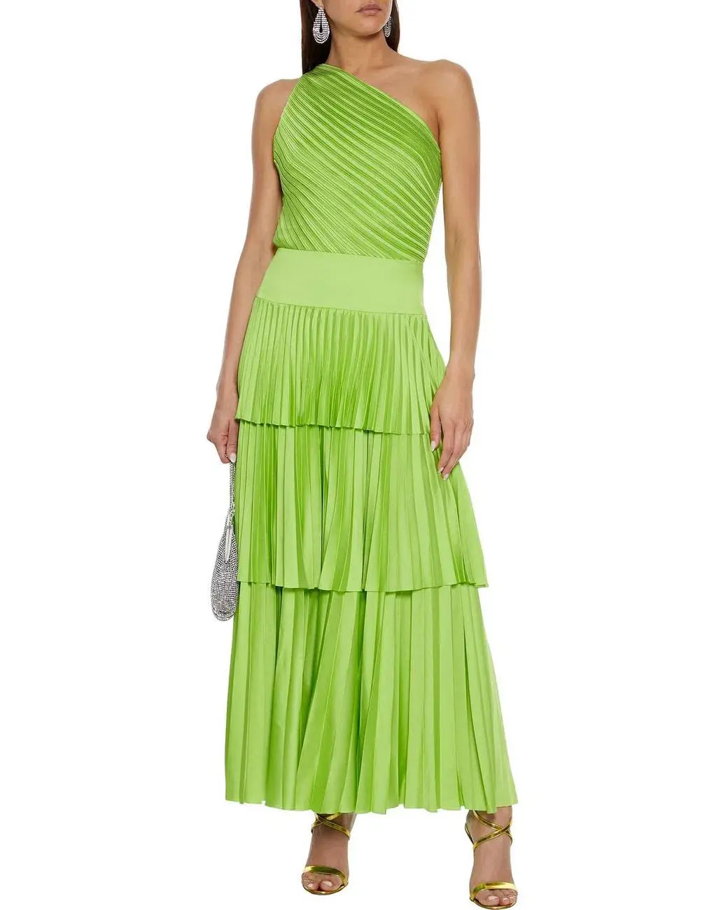 Solace London Larissa Dress Green Size 14 for rent on The Volte - main image