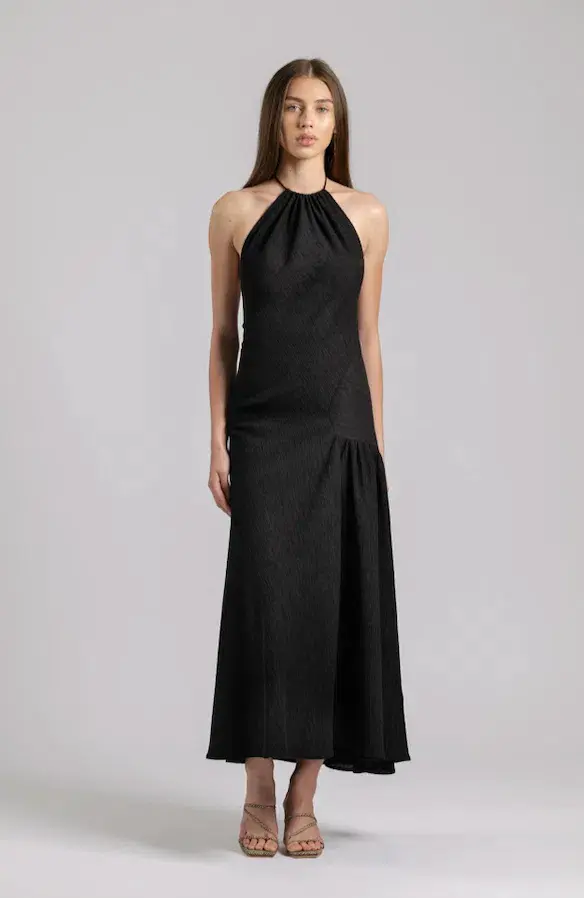 One Fell Swoop La Californie Midi Dress Black Size 8 for rent on The Volte - main image