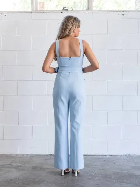 MISHA Aviana Pantsuit Blue Size 8/S for rent on The Volte - main image