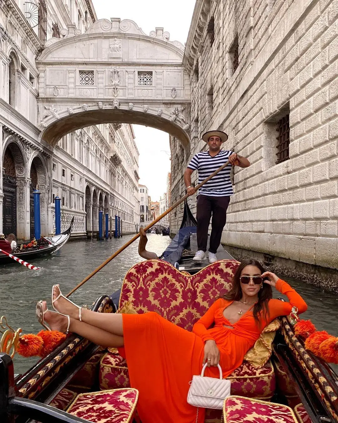 Proenza Schouler Matte Jersey Drawstring Dress Orange Size 6 for rent on The Volte - main image