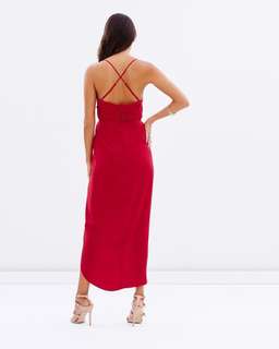 Shona Joy Plunged Cross Back Dress Size 6