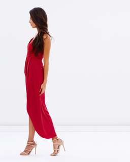 Shona Joy Plunged Cross Back Dress Size 6