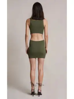 Bec & Bridge Olive Mason Knit Mini Dress Green Size AU 6 for rent on The Volte - image 4