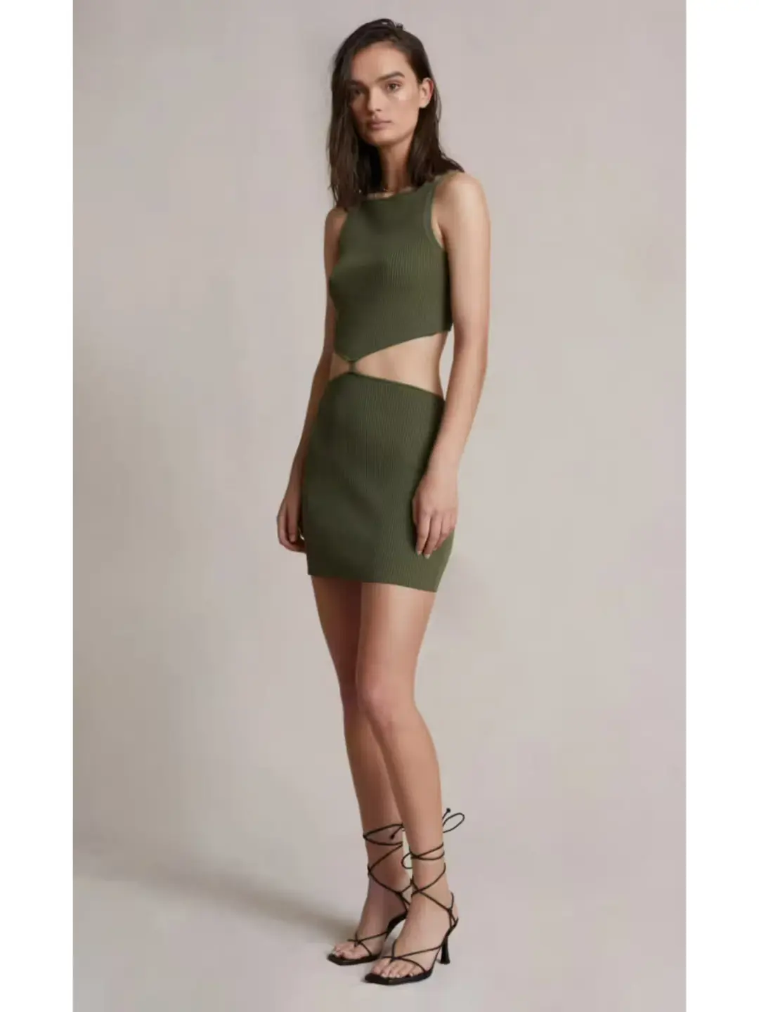 Bec & Bridge Olive Mason Knit Mini Dress Green Size AU 6 for rent on The Volte - main image