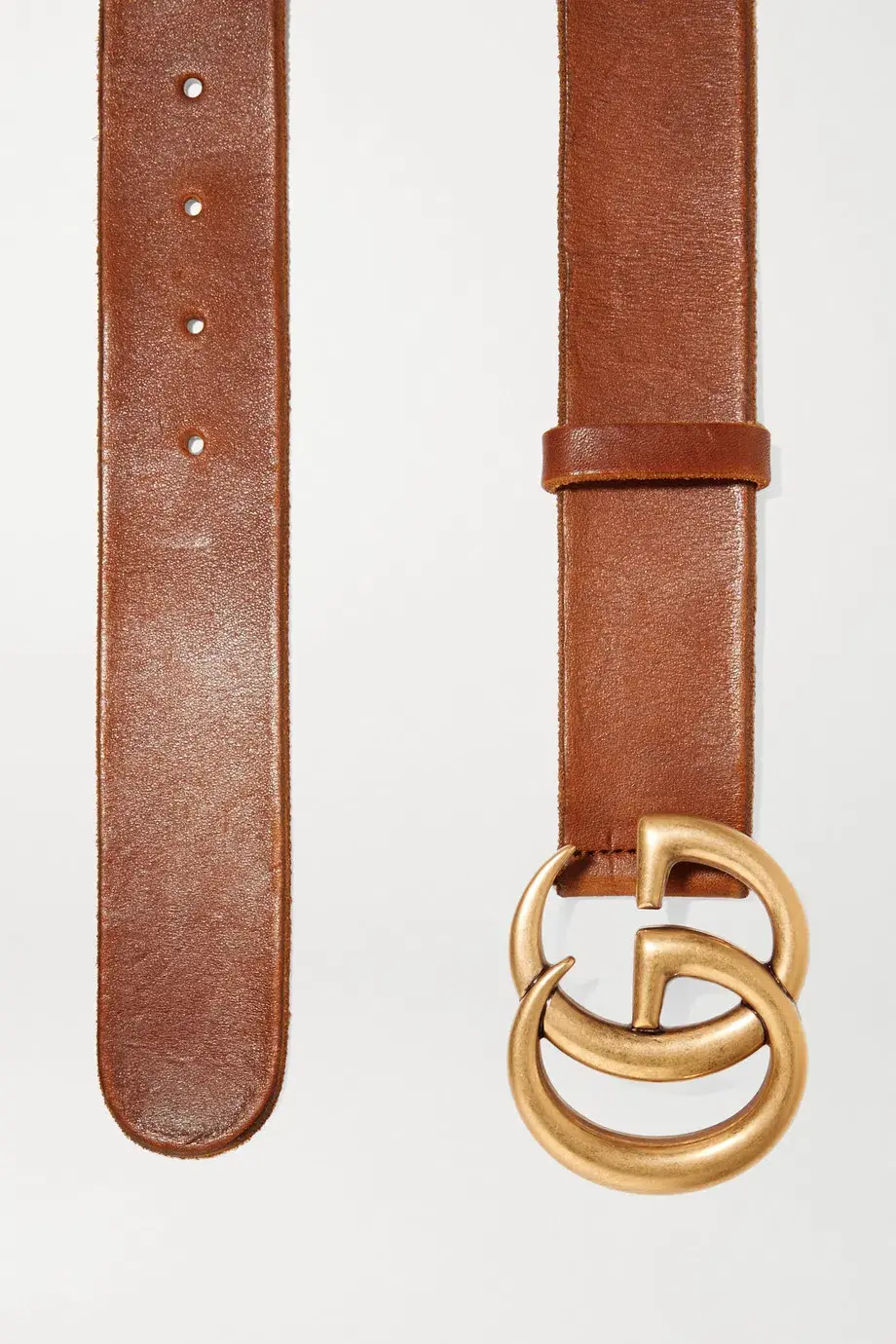 Gucci Double G Buckle Leather Belt Brown for rent on The Volte - main image