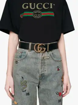 Gucci Torchon Double G Buckle Leather Belt Black for rent on The Volte - image 1