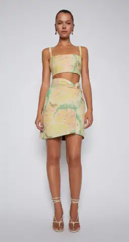 Scanlan Theodore Floral Tie Dye Bralette & Skirt Set Print Size 8 / S for rent on The Volte - image 4