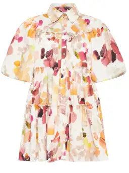 AJE Dassia Puff Sleeve Shirt Smock Dress White Size 12 for rent on The Volte - image 3