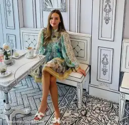 Zimmermann Rhythm Trimmed Billow Mini Dress Aqua Mixed Print Size 8 for rent on The Volte - image 4