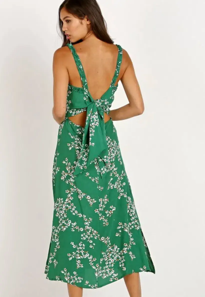 Faithfull the Brand Gizelle Dress Green Size 8 for rent on The Volte - main image