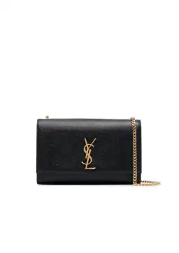 Saint Laurent Kate Textured Leather Chain Bag Medium Black for rent on The Volte - image 1