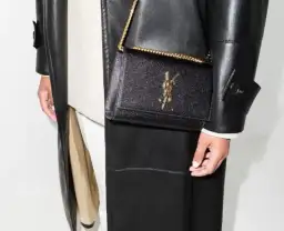 Saint Laurent Kate Textured Leather Chain Bag Medium Black for rent on The Volte - image 3