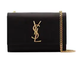 Saint Laurent Kate Textured Leather Chain Bag Medium Black for rent on The Volte - image 2