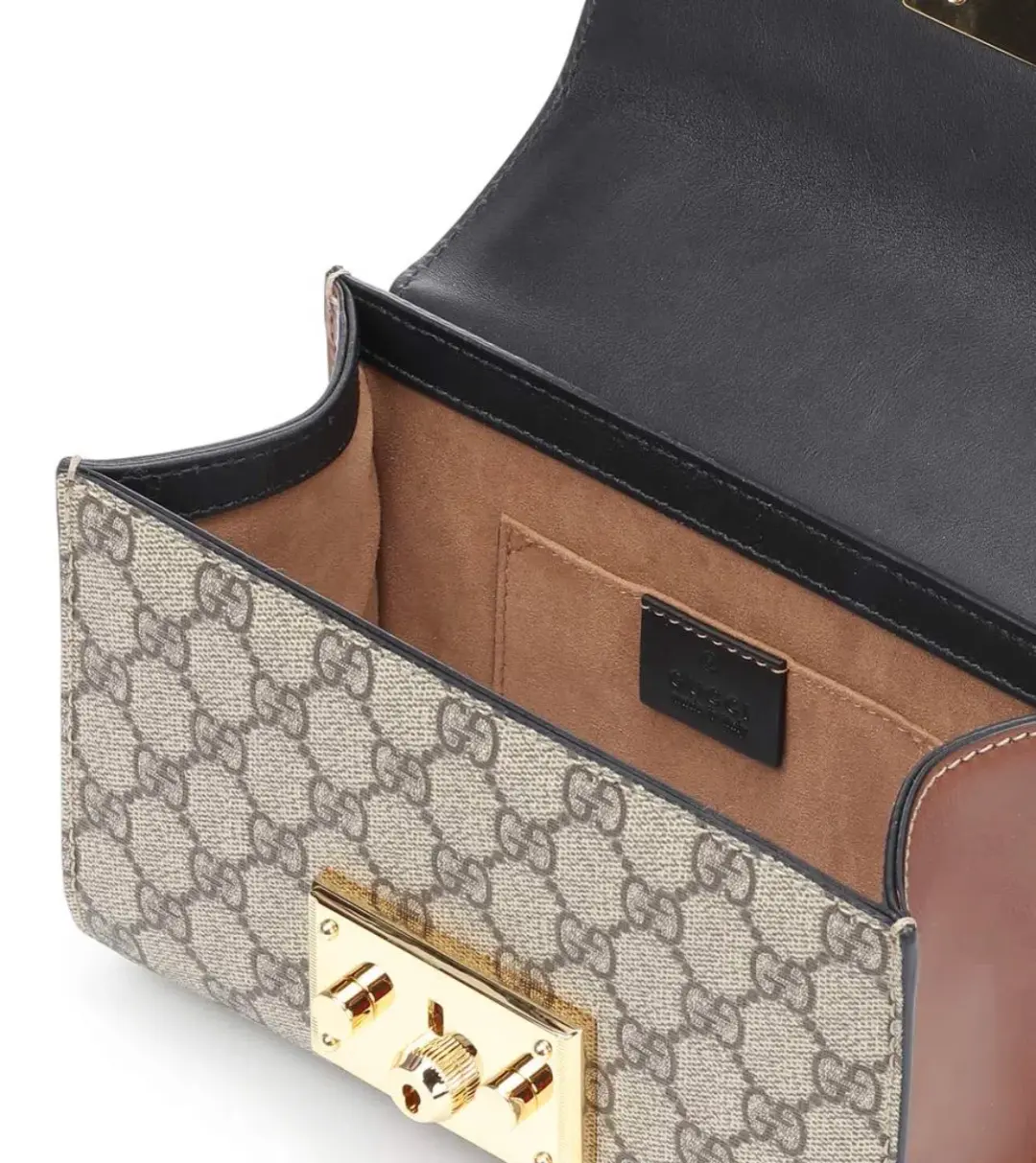 Gucci GG Supreme Padlock Bag Small Beige/Ebony for rent on The Volte - main image