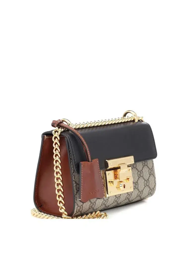 Gucci GG Supreme Padlock Bag Small Beige/Ebony for rent on The Volte - main image