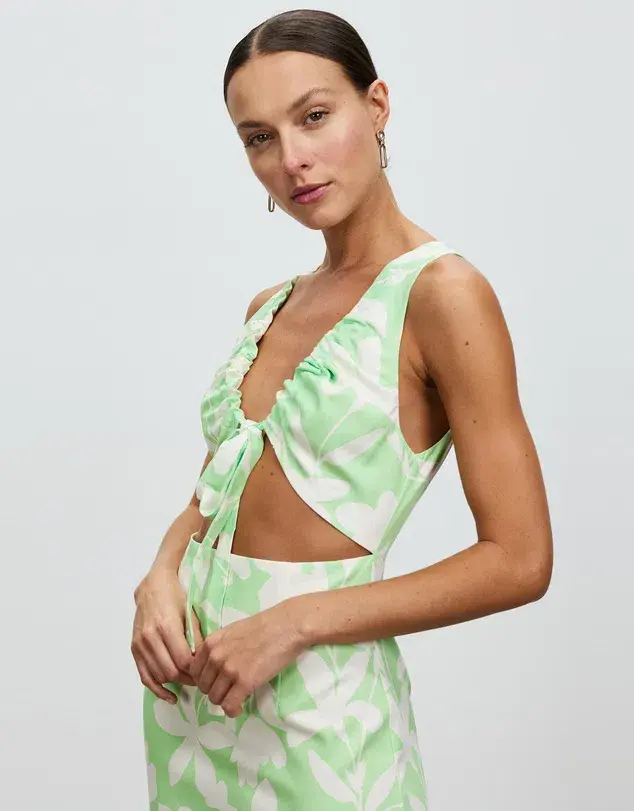 Lover Maldives Midi Dress Green Size 12 for rent on The Volte - main image